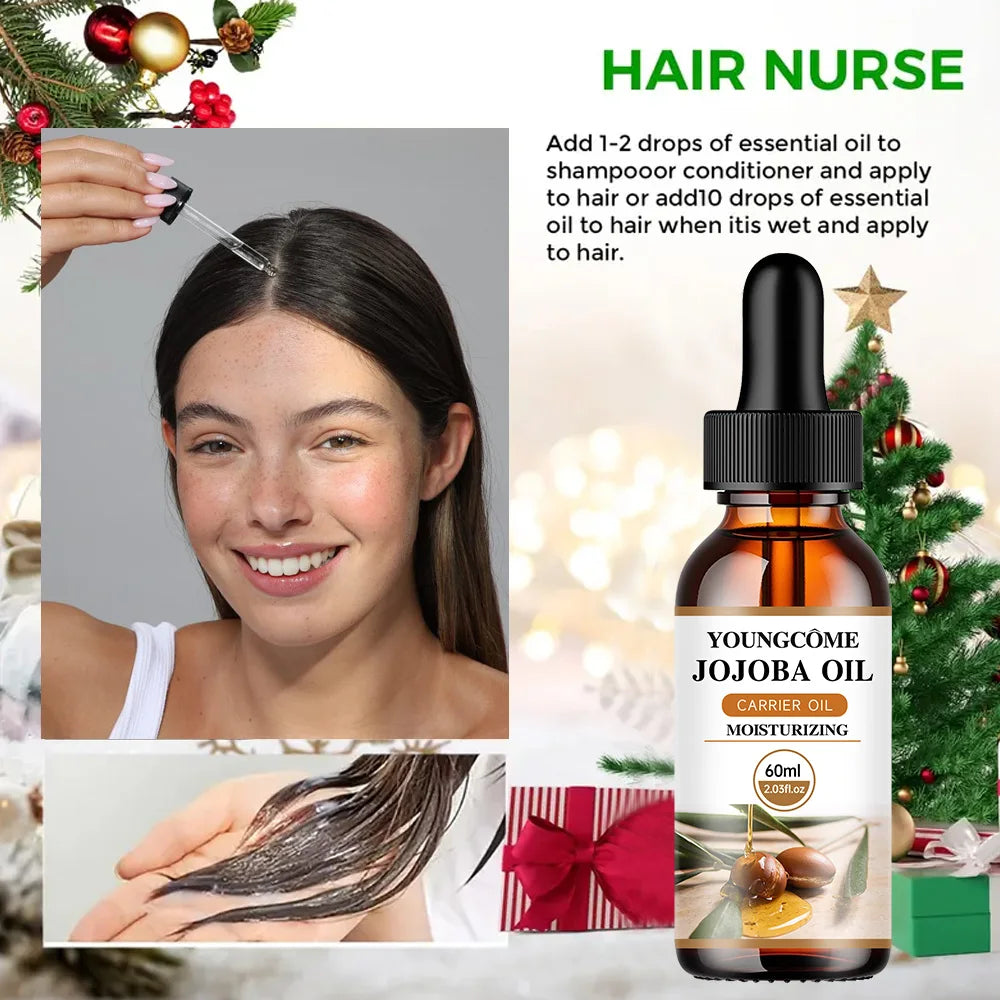 Natural Organic Jojoba Oil Anti Aging Firming Skin Face Moisturizing Relaxing Massage Oil Hair Repair Skin Care Body Oil NEW
