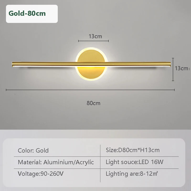 Modern LED Mirror Headlights With Simple Lines Wall Lamps For Indoor Bedrooms Living Rooms Kitchens Bathrooms Lighting Fixtures