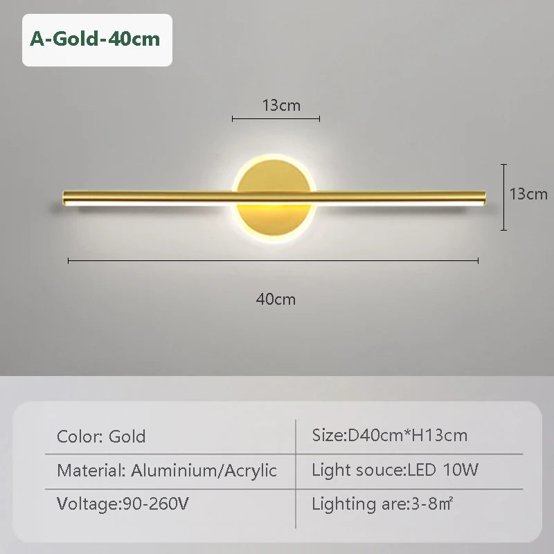 Modern LED Mirror Headlights With Simple Lines Wall Lamps For Indoor Bedrooms Living Rooms Kitchens Bathrooms Lighting Fixtures
