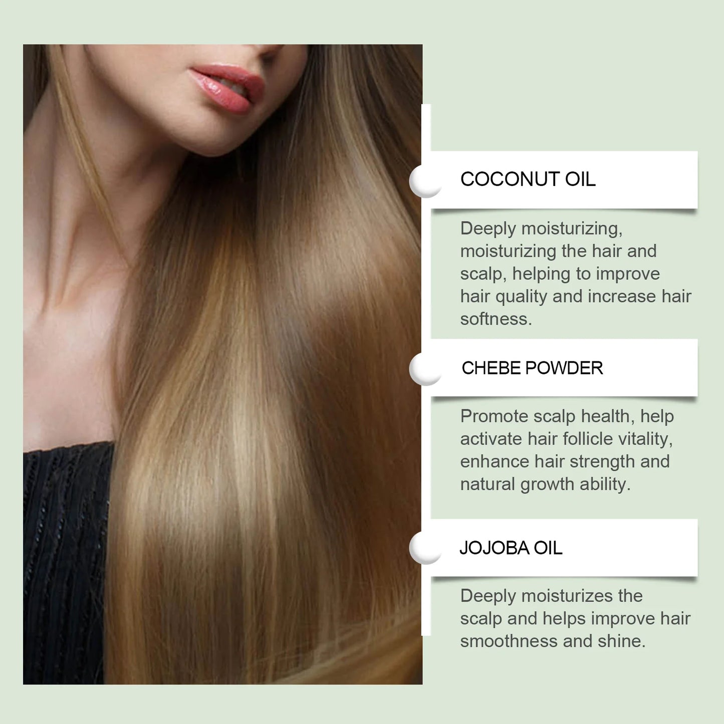 Coconut Hair Care Oil Natural Plant Essence Deeply Nourishe Hair Scalp Reduce Hair Breakage Improve Dryness Moisturize Hair Oil