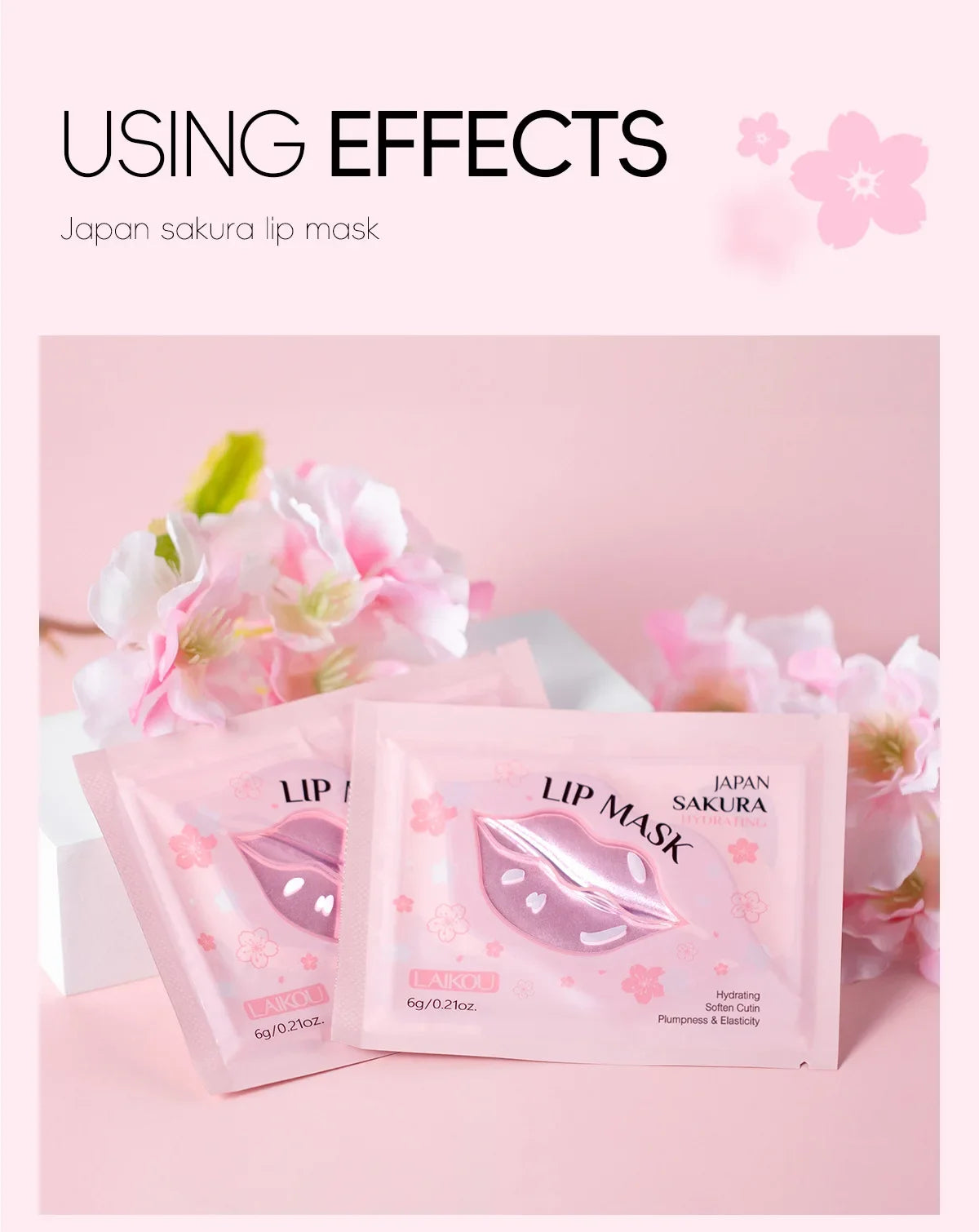 LAIKOU 5/10pcs Lip Mask Lip Care Moisturizing Hydrating Repair Lighten Lip Lines Labial Gel Patch Lips Pad Patches Care Products