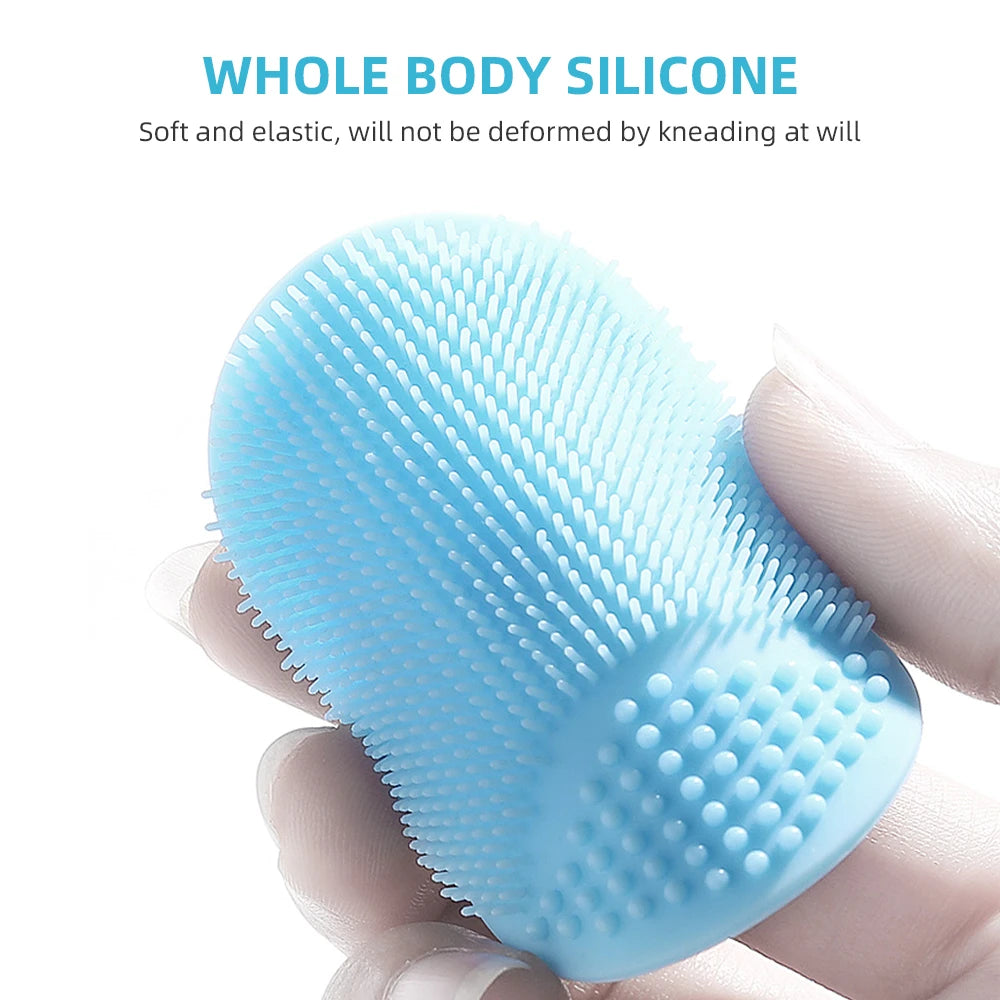Soft Silicone Face Cleansing Brush Wash Face Exfoliating Brush Deep Pore Cleanser Tool Baby Shampoo Massage Bath Cleaning