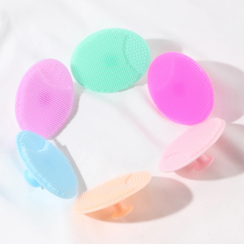 Soft Silicone Face Cleansing Brush Wash Face Exfoliating Brush Deep Pore Cleanser Tool Baby Shampoo Massage Bath Cleaning