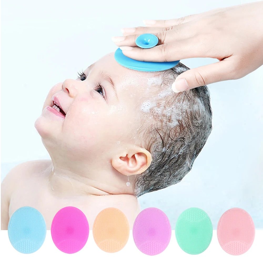 Soft Silicone Face Cleansing Brush Wash Face Exfoliating Brush Deep Pore Cleanser Tool Baby Shampoo Massage Bath Cleaning