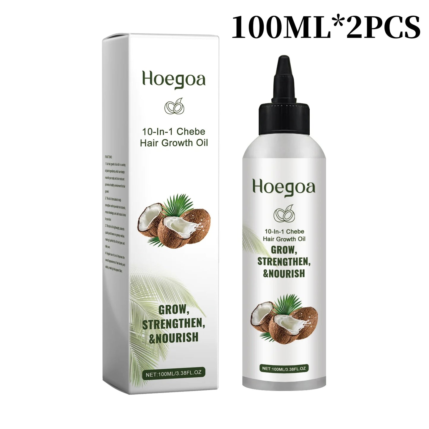 Coconut Hair Care Oil Natural Plant Essence Deeply Nourishe Hair Scalp Reduce Hair Breakage Improve Dryness Moisturize Hair Oil