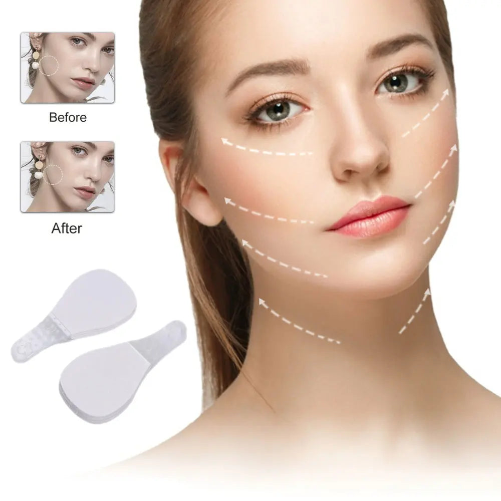 40Pcs Face Lift Tape Instant Invisible Face Lift Sticker Breathable Elastic Wrinkle Lifting Patch V-Line Face Makeup Lift Tools