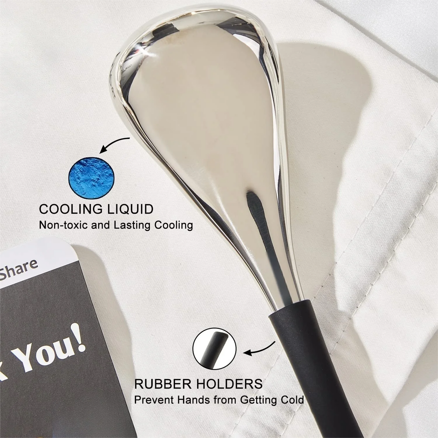 Ice Globes Facial Skin Care Tool for Face and Eyes Stainless Steel Beauty Cryo Sticks for Women Cooling Spa Globes Cold Roller