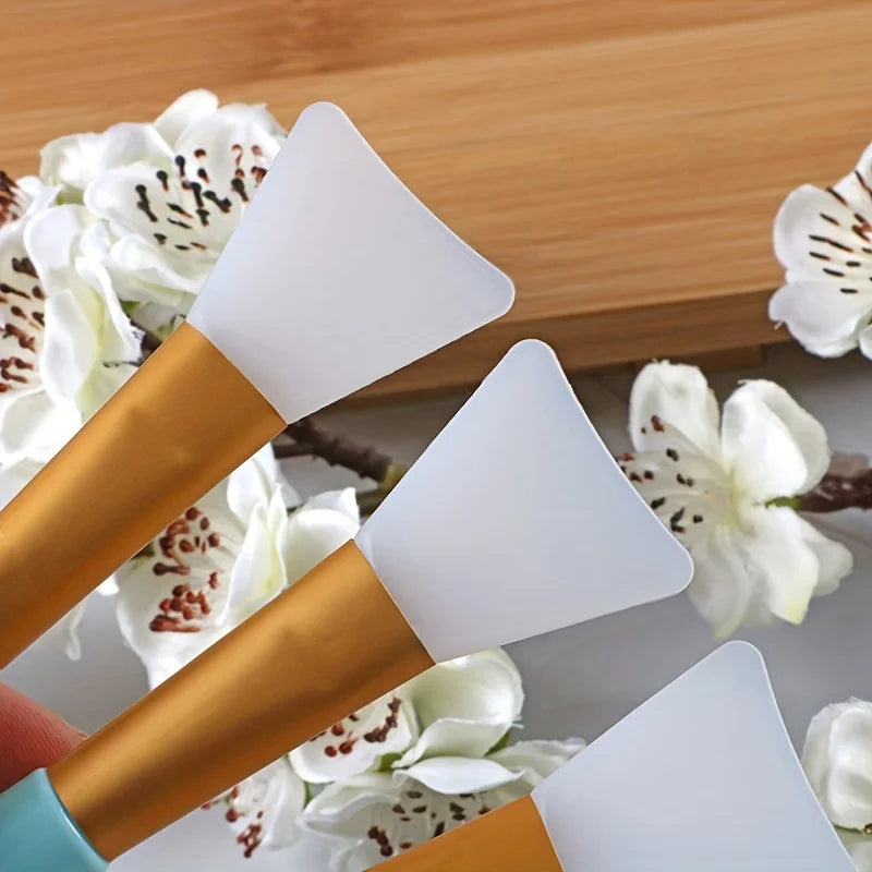 6 Pieces Face Brush Set, Manual Silicone Exfoliating Lip Brush Nose Cleansing Brush and Mask Brush for Facial Skin Care。