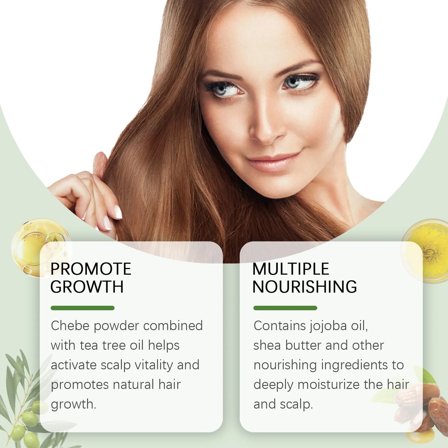 Coconut Hair Care Oil Natural Plant Essence Deeply Nourishe Hair Scalp Reduce Hair Breakage Improve Dryness Moisturize Hair Oil