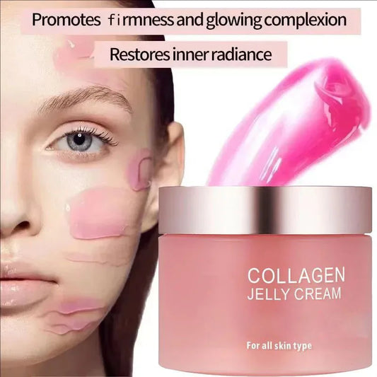 Sakura Mask,Collagen Jelly Cream Niacinamide And Hydrolyzed Collagen Strengthen Skin Barrier Lasting Moisturizing Skin Face Care