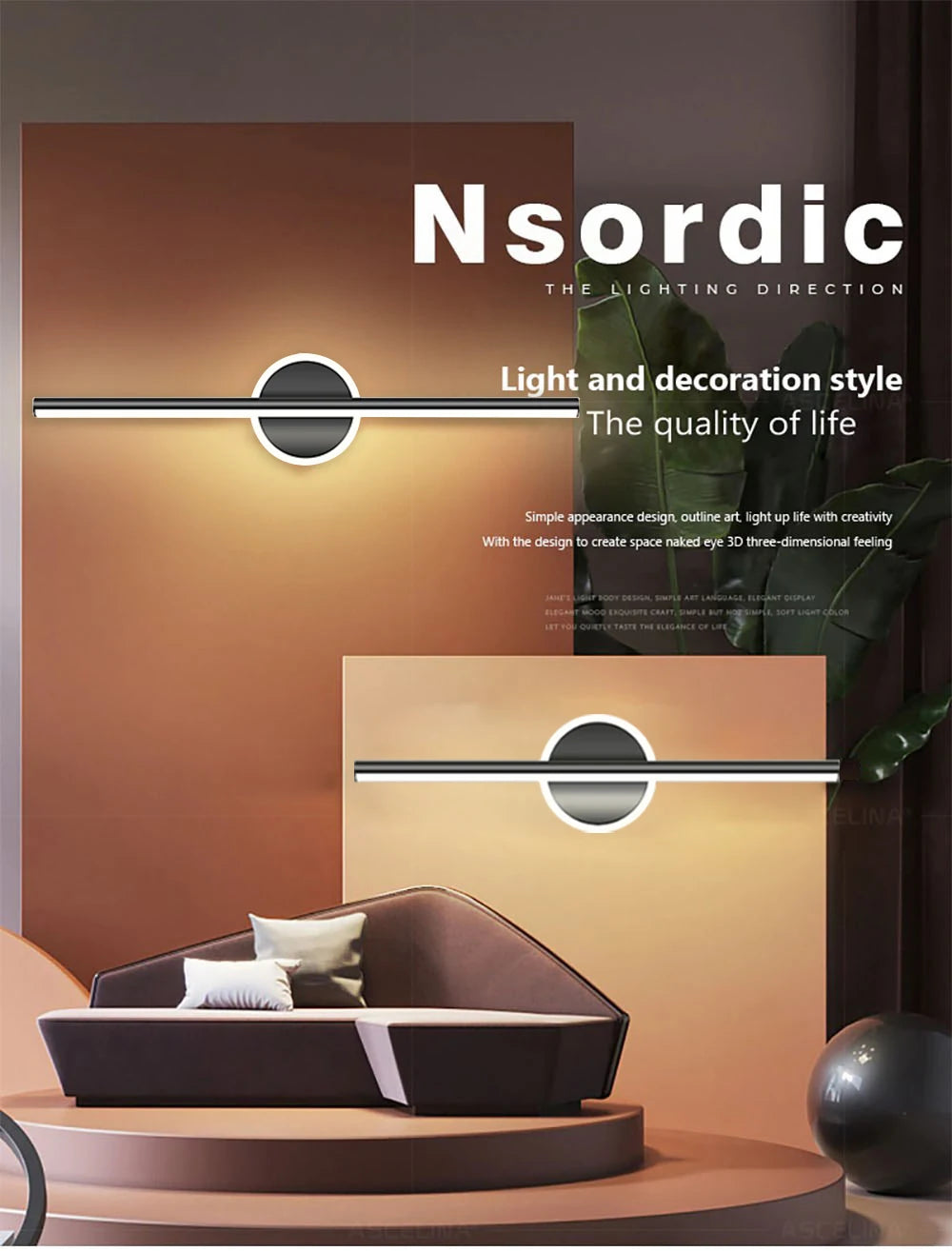 Modern LED Mirror Headlights With Simple Lines Wall Lamps For Indoor Bedrooms Living Rooms Kitchens Bathrooms Lighting Fixtures