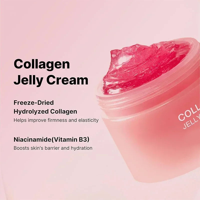 Sakura Mask,Collagen Jelly Cream Niacinamide And Hydrolyzed Collagen Strengthen Skin Barrier Lasting Moisturizing Skin Face Care