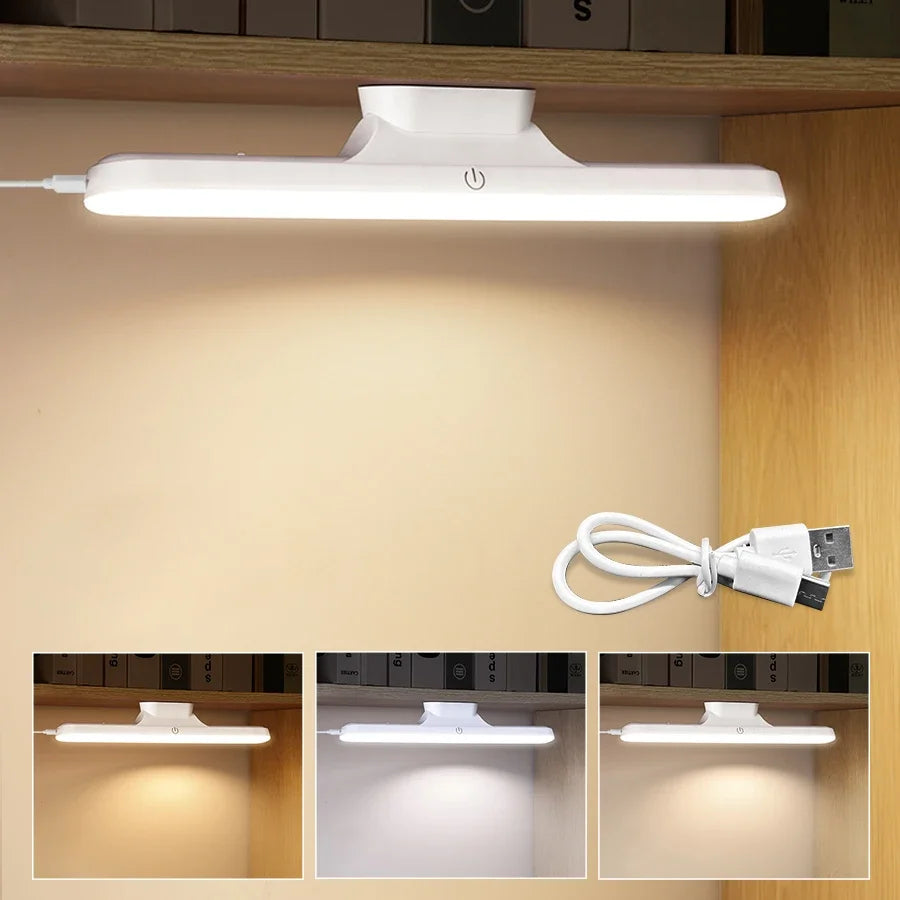 LED Mirror Front Makeup Light Eye Protection Reading Lamp Magnetic Touch Night Light for Dormitory Wardrobe Closet Lighting