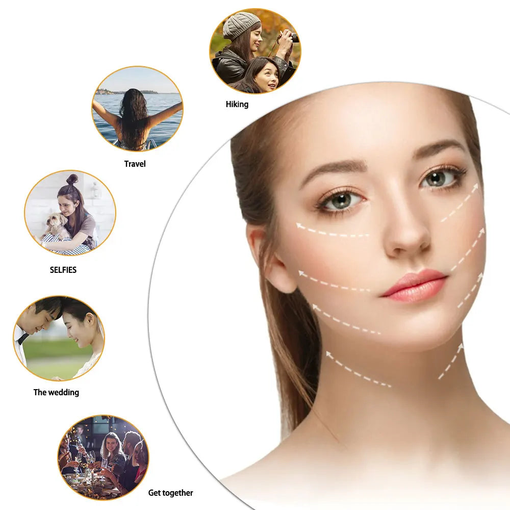 40Pcs Face Lift Tape Instant Invisible Face Lift Sticker Breathable Elastic Wrinkle Lifting Patch V-Line Face Makeup Lift Tools